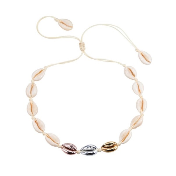 Dames ketting met schelpen G823 13