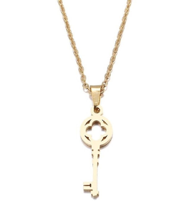 Dames ketting met sleutel D341 goud