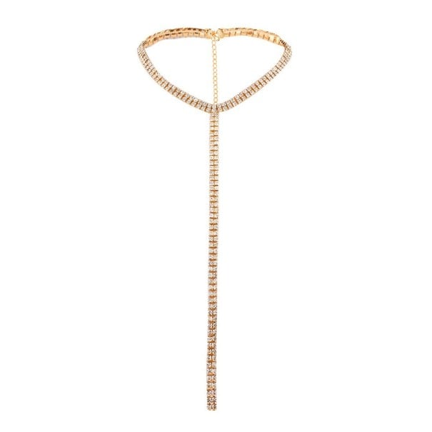 Dames ketting met stenen G831 goud 1