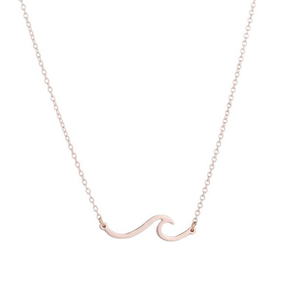 Dames ketting met zee golf oudroze 3