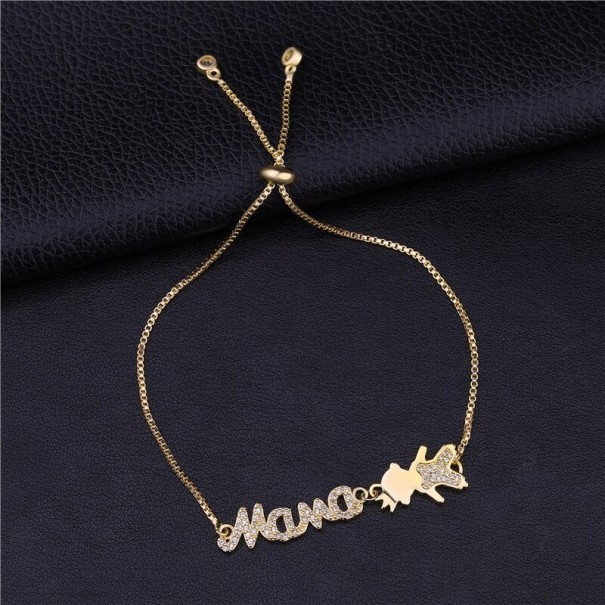 Dames kettingarmband mama goud 9