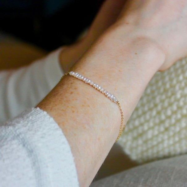 Dames kettingarmband met parels H105