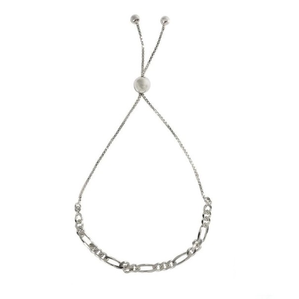 Dames kettingarmband P103 zilver 1