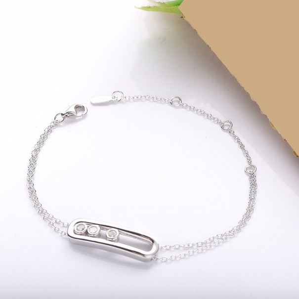 Dames kettingarmband P51 16 cm 3