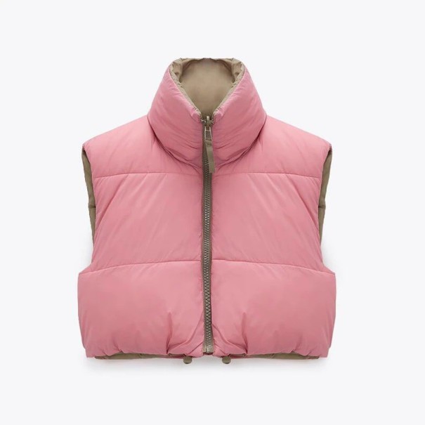 Dames kort vest roze S