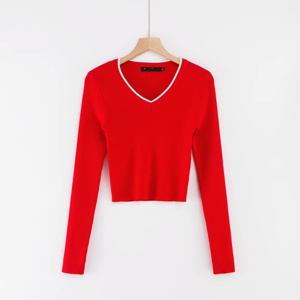 Dames korte trui rood M