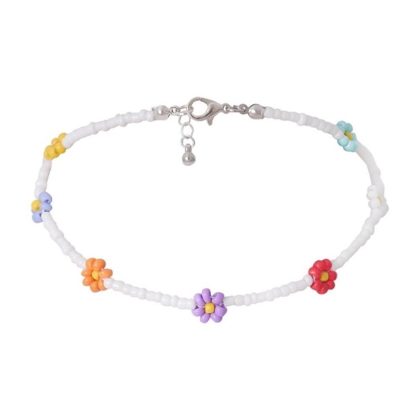 Dames kralen choker met bloemen 23