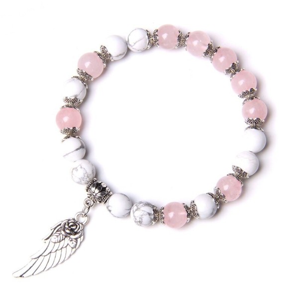 Dames kralenarmband met een vleugel 19 cm 8