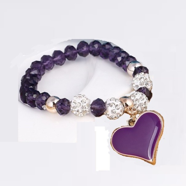 Dames kralenarmband met hart H351 3