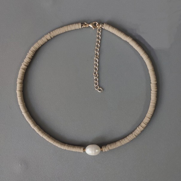 Dames kralenketting met parel G822 18
