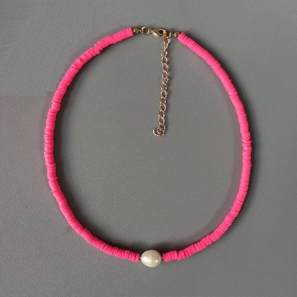 Dames kralenketting met parel G822 4