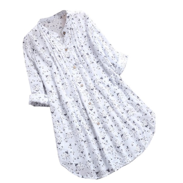 Dames lang shirt wit S