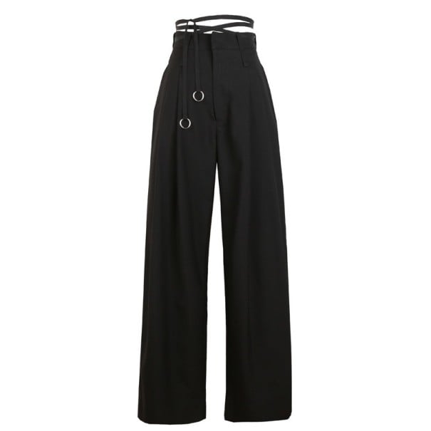 Dames lange broek zwart S