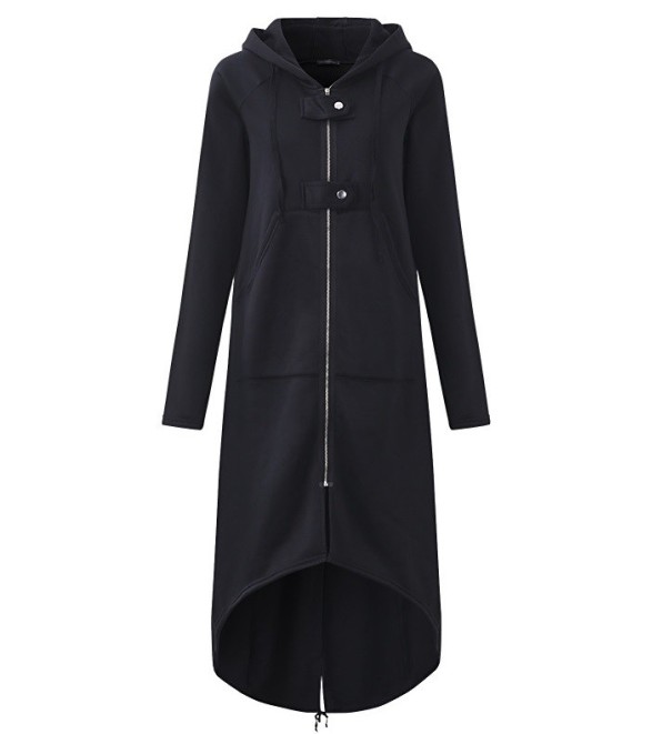 Dames lange jas met rits J1205 grijs 5XL