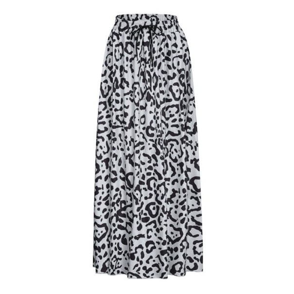Dames lange rok met luipaardprint S 4