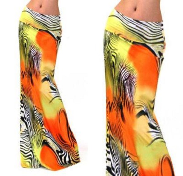 Dames lange rok met patroon A1012 XL 18