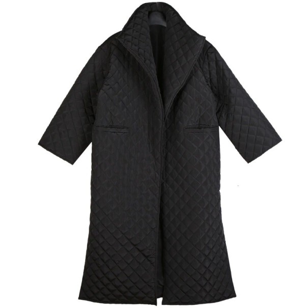 Dames lange winterjas, zwart M