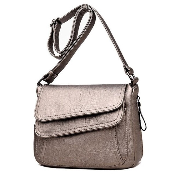 Dames leren crossbody tas M750 brons