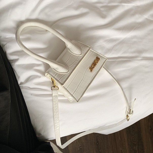 Dames leren handtas, klein wit