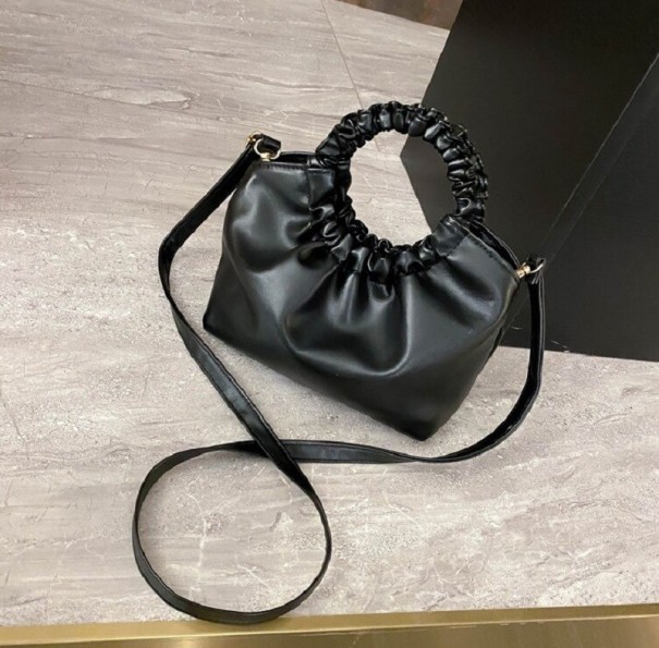 Dames leren handtas M1106 zwart