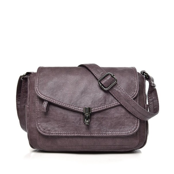 Dames leren handtas M1112 donkerpaars