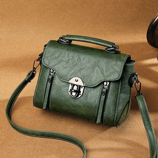 Dames leren handtas M1113 olijfgroen