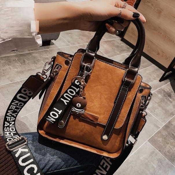 Dames leren handtas M1180 bruin