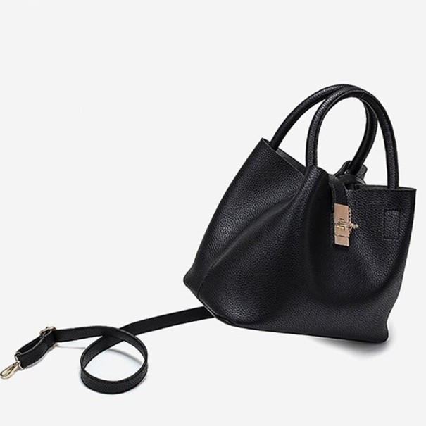 Dames leren handtas M1185 zwart