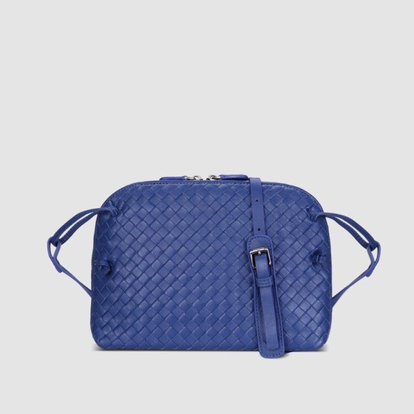 Dames leren handtas M1218 blauw
