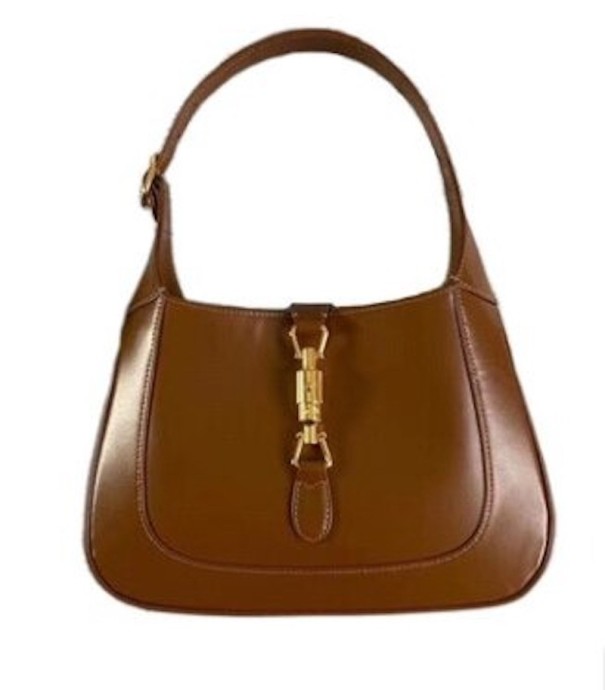 Dames leren handtas M1261 donkerbruin S