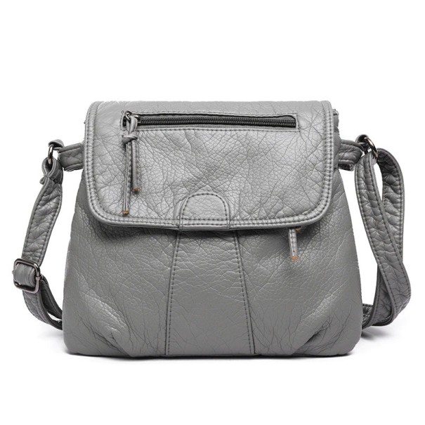 Dames leren handtas M1300 grijs