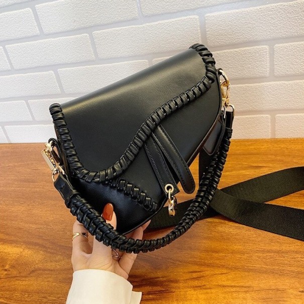 Dames leren handtas M1306 zwart