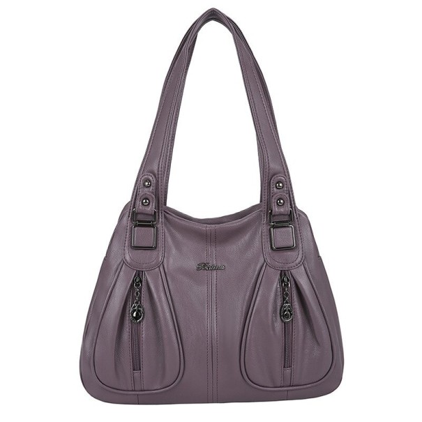 Dames leren handtas M1327 paars