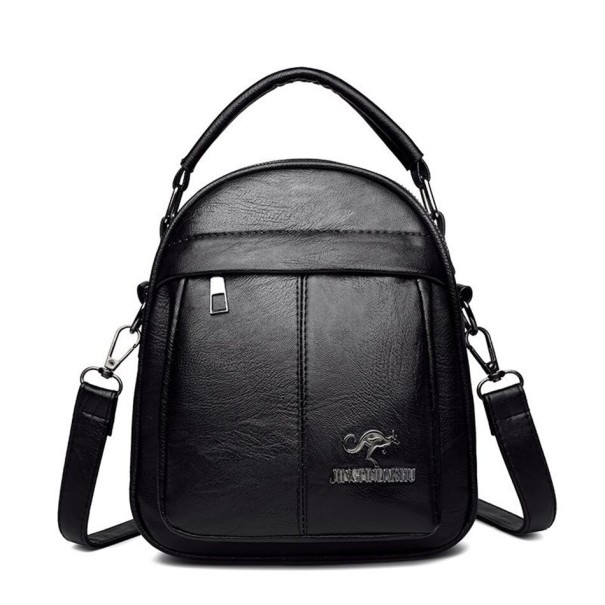 Dames leren handtas M1335 zwart