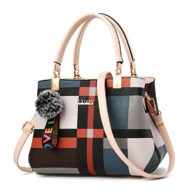 Dames leren handtas M1439 crème