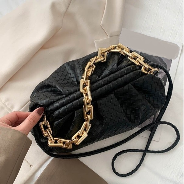 Dames leren handtas M1455 zwart