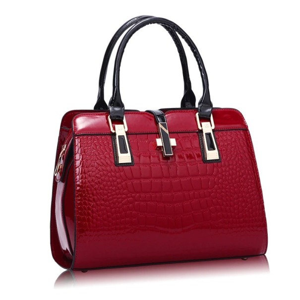 Dames leren handtas M1463 wijnrood