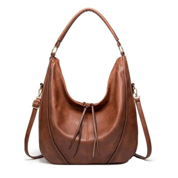 Dames leren handtas M1493 bruin 2