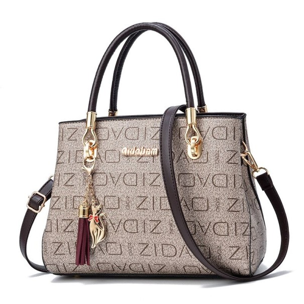 Dames leren handtas M1503 donkerbruin 2