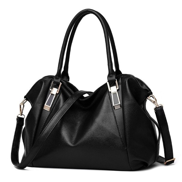 Dames leren handtas M1517 zwart