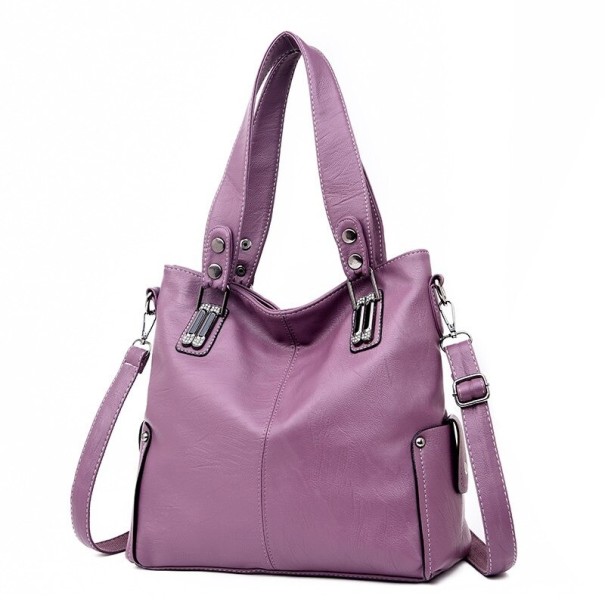 Dames leren handtas M1605 lichtpaars