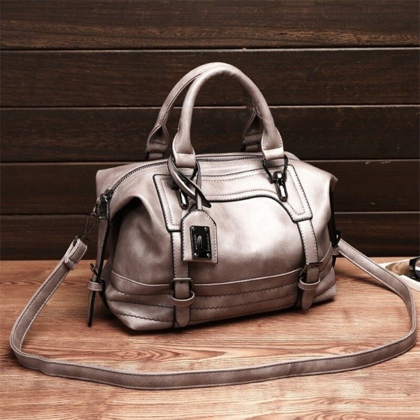 Dames leren handtas M1644 grijs