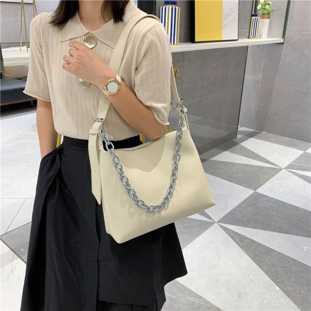 Dames leren handtas M1820 crème