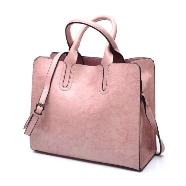 Dames leren handtas M883 roze