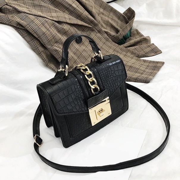Dames leren handtas M906 zwart