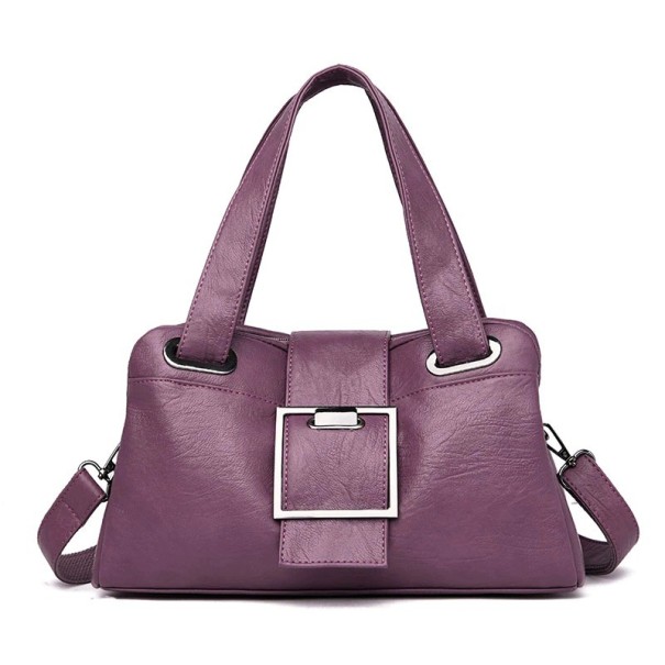 Dames leren handtas M918 lichtpaars