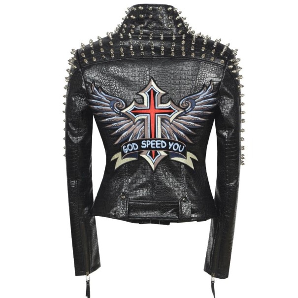 Dames leren jas P1933 XL 7