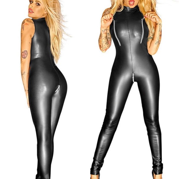 Dames leren jumpsuit A2926