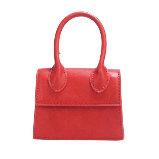 Dames leren mini handtas M728 rood