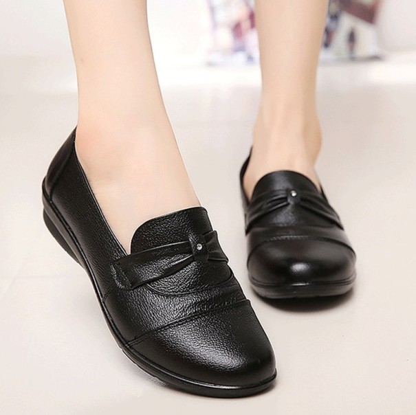 Dames leren mocassins met strass steentjes 34